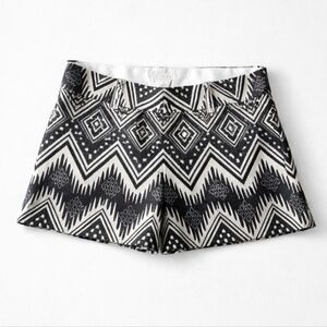 Girls Crewcuts Black/Beige Bohemian Ikat Aztec Print Shorts Size 10 100% Cotton